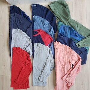GAP Shirts Bundle Mens Small Long Sleeve Hoodie Casual Solid Essentials Lot 12